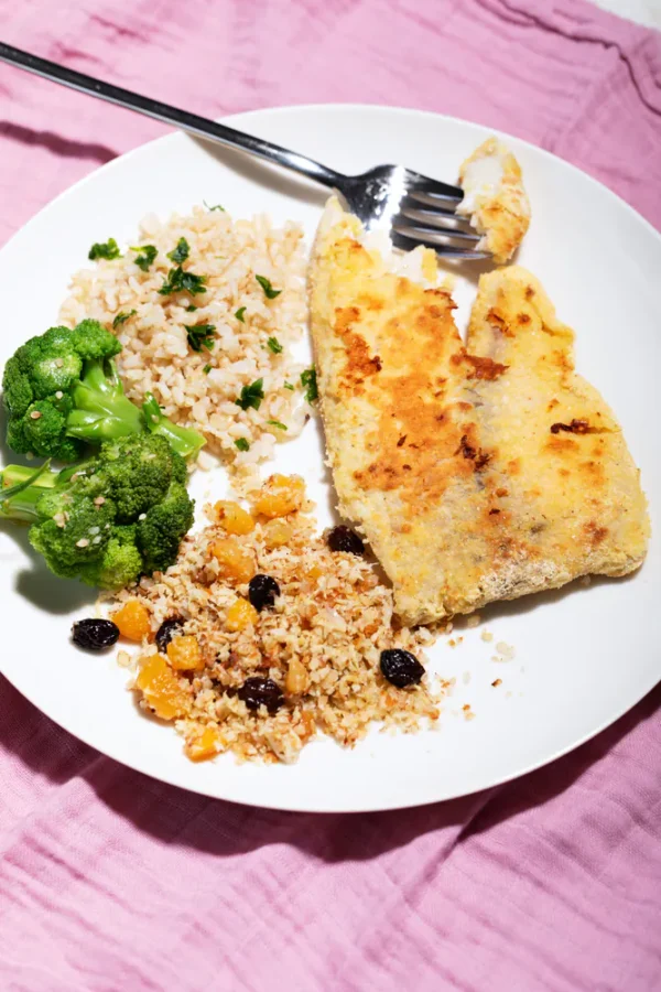 Filé de Linguado com Farofa Doce do SPA