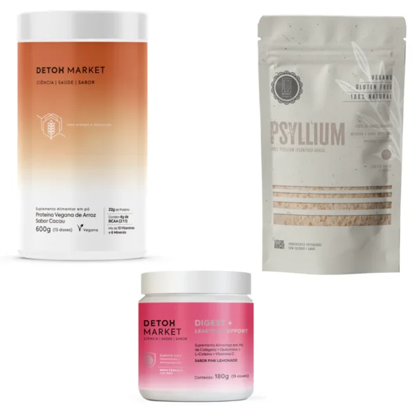 Kit Pré e Pós treino: Digest + Proteína + Psylium